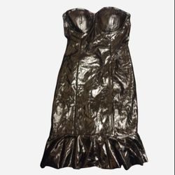 Faux Leather Dress 