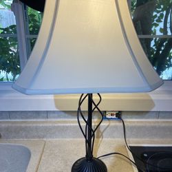 Black Table Lamp with Shade