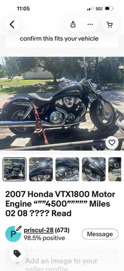 2007 Honda VTX 1800 parts have 1300. Also message with your needs.