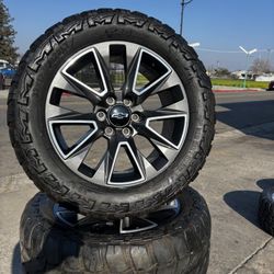 SET OF FOUR 20” CHEVY GMC RST WHEELS AND TIRES