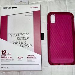 Tech21 EvoCheck Fuchsia Case for iPhone X or XS