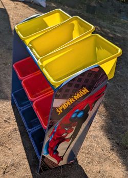 🕸️ Spider-Man 9-Bin Toy Storage Organizer (Delta Children)