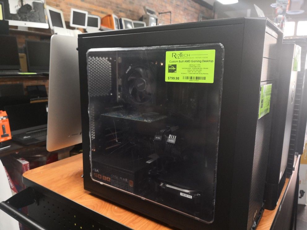 Custom Built AMD Gaming Desktop
AMD
AMD Ryzen 7 3700X
3.60GHz Eight-Cores
RYZEN
7
16GB DDR4 RAM-512GB NVMe SSD +1TB HDD
GeForce GTX 1060 (6GB)