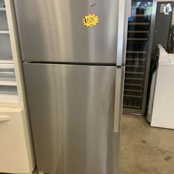 Whirlpool 30” Top Freezer Fridge Stainless Steel Working Perfectly 4 Months Warranty 