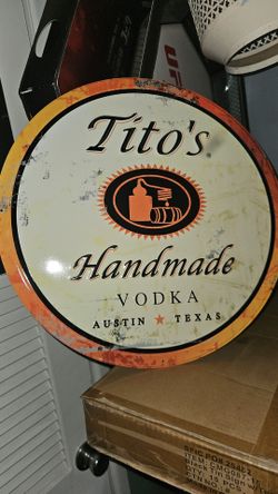 Titos Vodka Tin Sign Mancave $20 Ea Firm On Price