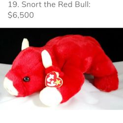 SNORT, REDBULL 1995 BEANIE BABY