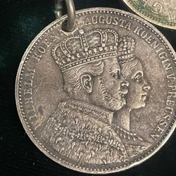 1861 Prussian Thaler Pendant 