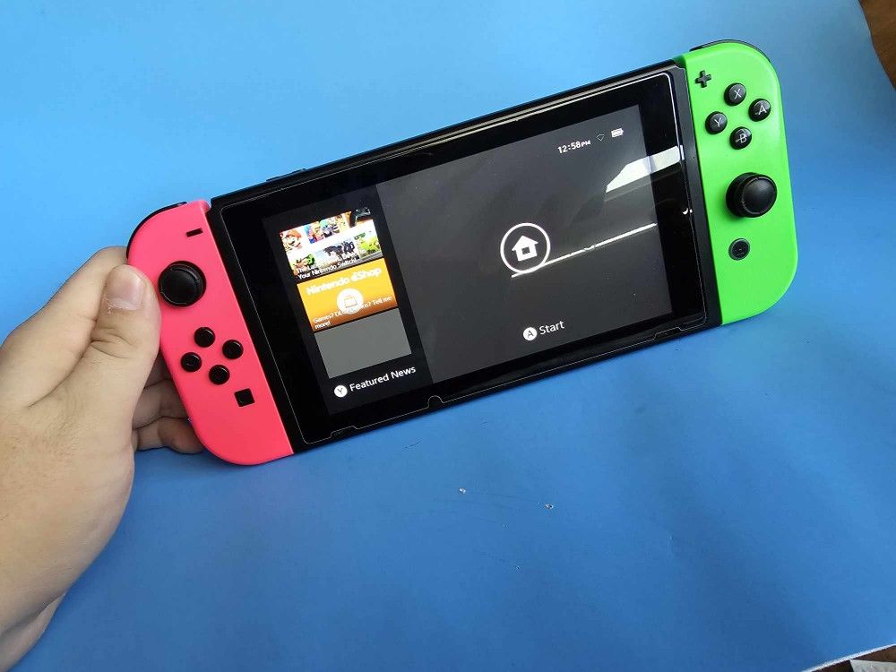 Nintendo Switch Olny Played A Few Times Comes With Every Thing Pictured And All Wires And Charger.