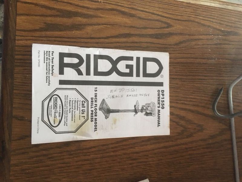 RIDGID DP1550 Drill Press