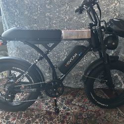 Fat tire moped style e-bike