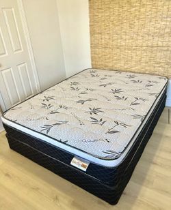 Queen Size Pillow Top Bamboo Brand Mattress New
