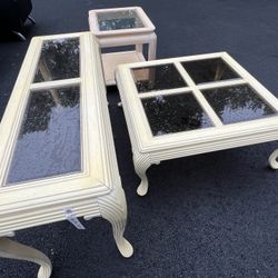 $65 For All 3 Cream Or Off White Tables 