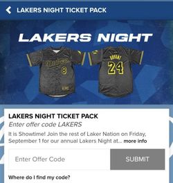 DODGERS BRAVES LAKERS NIGHT KOBE JERSEY!! for Sale in