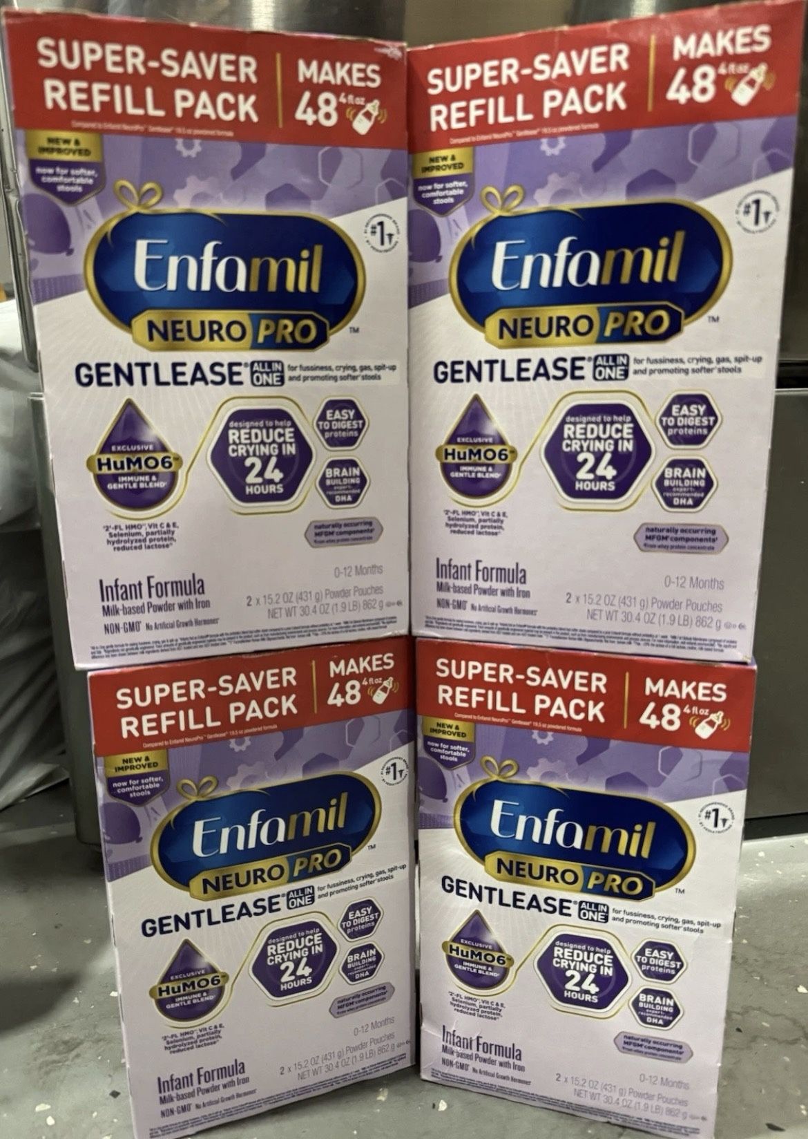 (04) Enfamil Neuropro Gentlease Formula 30.4 oz