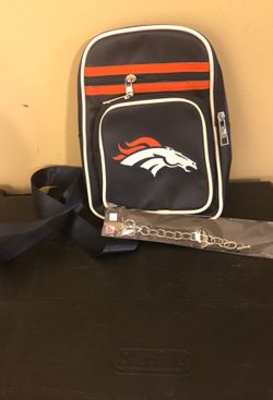 Denver Broncos sling bag and bracelet