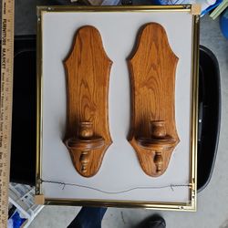 Oak Candle Holders (2)