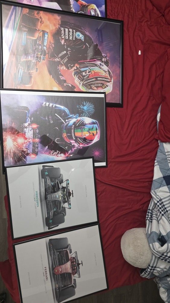 5 F1 Portrait Posters Framed