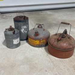 Vintage oil cans 