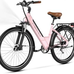 Cybervelo 1000 Peak Electric Bike for Adults,up 80 Miles Removable Battery Ebike, 26" Electric E Bike with 7-Speed,Adult Electric Bicycles for Commute