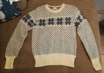 Cream Nordic Fair Isle Knit Sweater