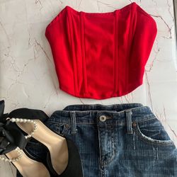 Red Corset Top