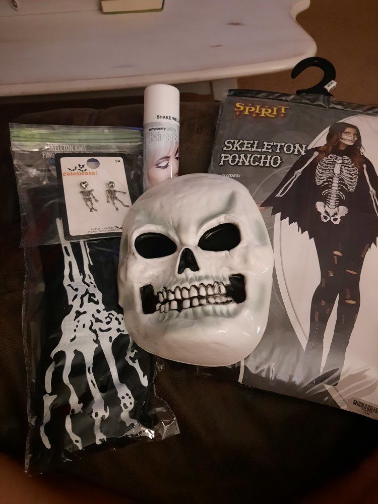 Womens Spirit Halloween Skeleton Costume One Size & XL