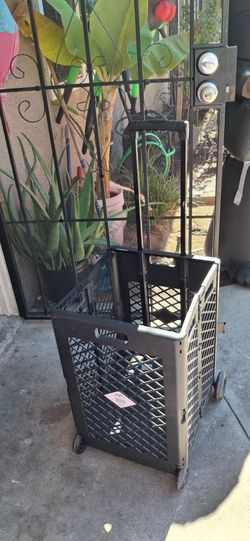 Folding Rolling Cart with Telescoping Handle