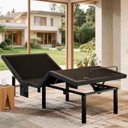 Twin XL Adjustable Bed Base Frame, Adjustable Bed Frame with Remote 4 Ports USB A&C Adjustable Bed Base with Under-Bed Nightlight, Adjustable Bed with