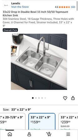 Top mount Kitchen sink