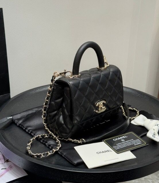 Chanel 24K Salzburg Caviar Coco Hand Shoulder Bags