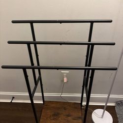Black Metal Towel Rack / Blanket Rack