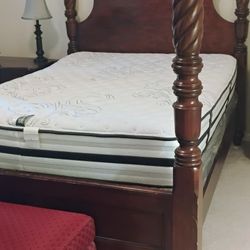 Mahogany Queen Size Bed Frame And Set