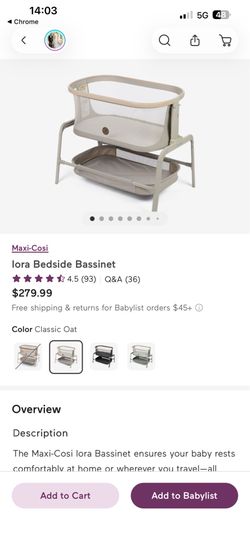 Maxi-Cosi Iora Bedside Bassinet – Like New