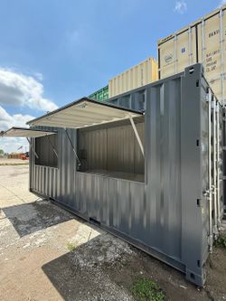 20FT CUSTOM CONCESSION STAND SHIPPING CONTAINER – FULLY REFURBISHED | WIND & WATERTIGHT | BUSINESS READY
