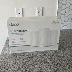 TP-Link Deco BE11000 Wi-Fi 7 Tri-Band Mesh Router System 3-Pack, 11Gbps