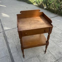 Solid Wood Side Table Antique