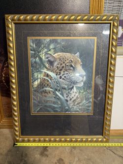 Framed Cheetah Wall Art - 32”x40”