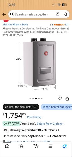 Tankless propane