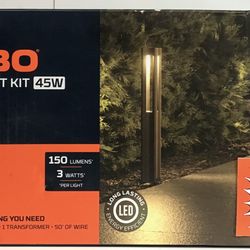 Nebo 6pk Pathway Light Kit 45w Low Voltage LED Bollard Light Brand New 