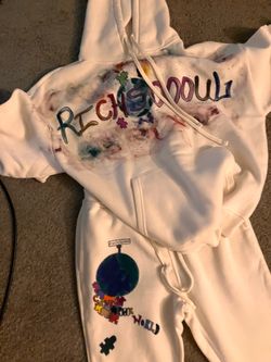 Rich Soooul White Graphic Hoodie Set