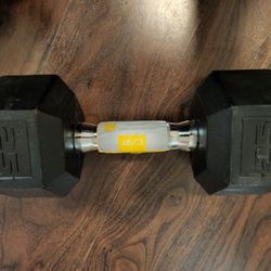 NEW Cap 25 LB Pounds Rubber Coated Hex Dumbbell One Single Weight
