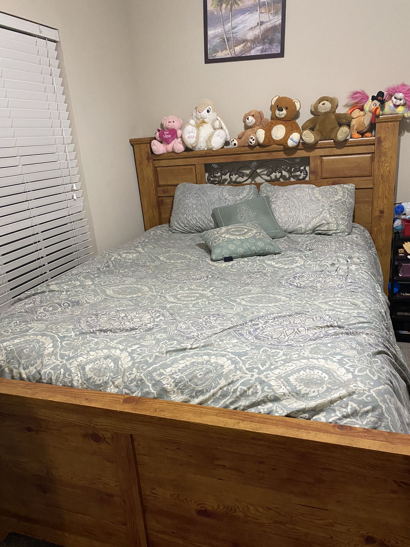Bed with dresser