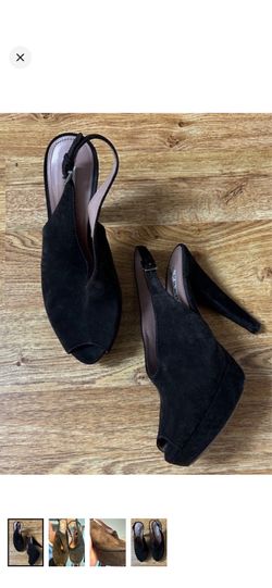 Prada Suede dark brown platform heels
