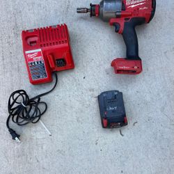 Milwaukee M18  FUEL ONE- KEY 18v lithium-Ion impact 1/2” comes with battery/charger asking $325 