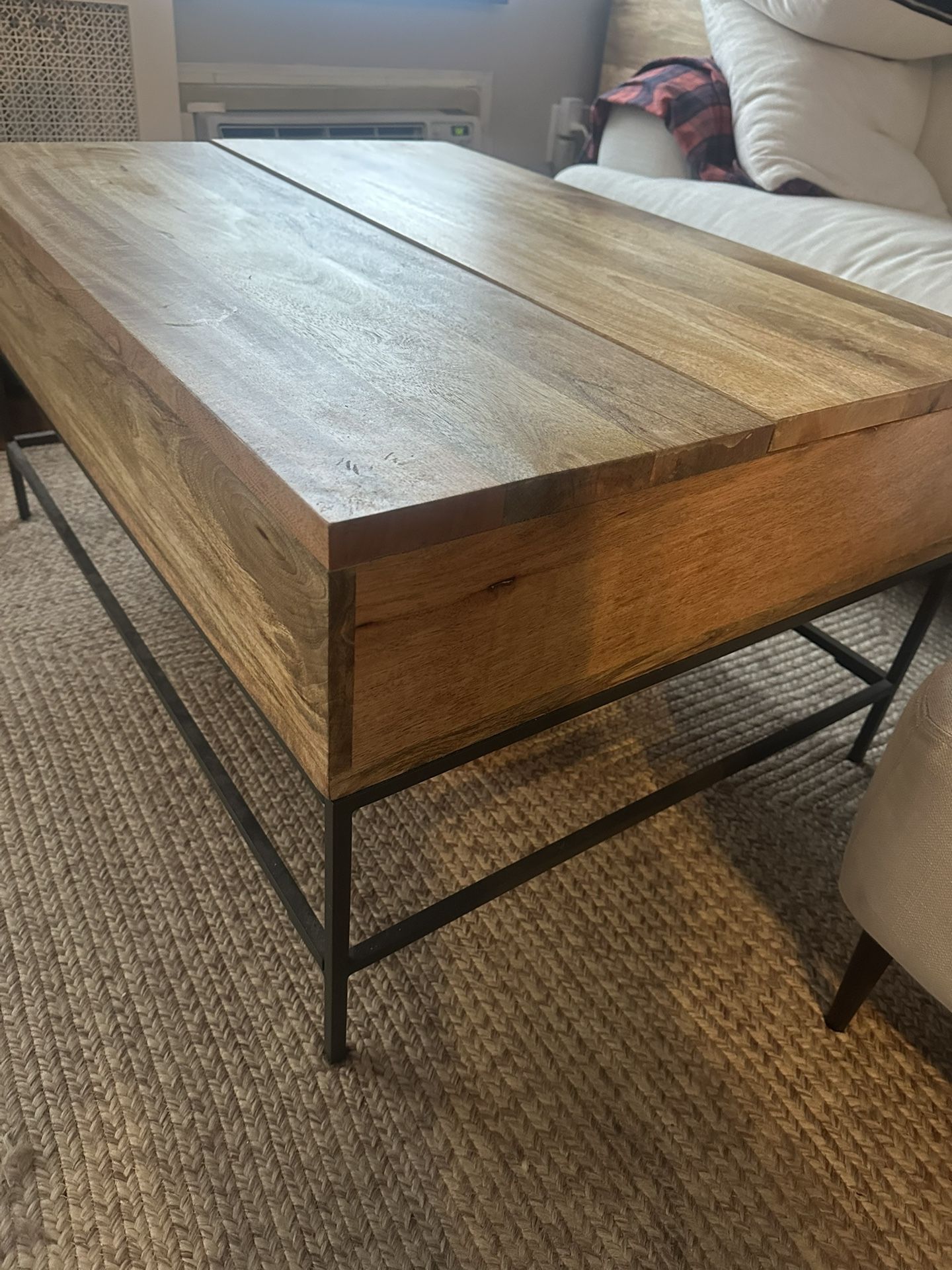 West Elm industrial popup Storage Coffee Table