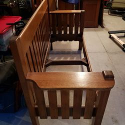 Antique Mission Oak Bench