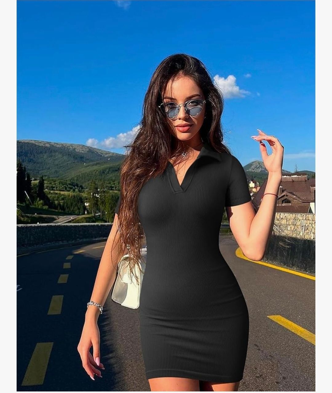 Polo black short dress Size Large