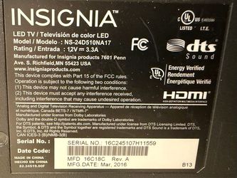 Insignia 24-inch LED TV