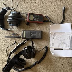 Radio Shack Vintage NASCAR Race Scanners Pro-84 & Pro-89 W/ Headphones And Manuals / Tested And Working 