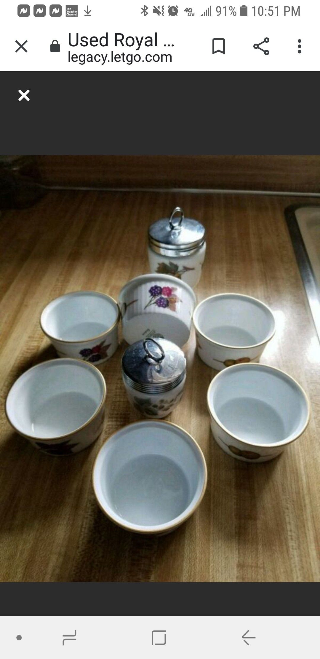 Royal Worchester "Evesham" Porcelain Pieces